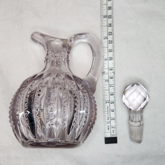 Antique Crystal Oil Carafe - Picture 5 of 6